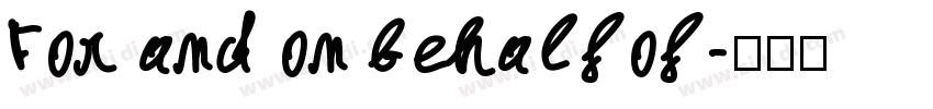 For and on behalfof字体转换